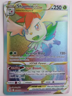 Shaymin VSTAR Rainbow Rare 173/172 | Brilliant Stars | Pokemon TCG Card | NM - Image 1