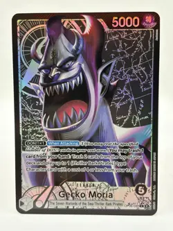 One Piece Card Game TCG Wings Of The Captain OP06-080 Gecko Moria Alt Art Leader - Image 1