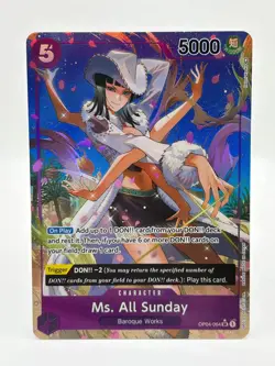 One Piece Card Game TCG Ms. All Sunday OP04-064 SR Super Alt Art NM - Image 1