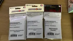 Pokemon World Championships 2025 Anaheim Card Sleeves 3 Set Exclusive Pikachu - Image 2