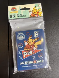Pokemon World Championships 2025 Anaheim Card Sleeves 3 Set Exclusive Pikachu - Image 2