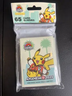 Pokemon World Championships 2025 Anaheim Card Sleeves 3 Set Exclusive Pikachu - Image 3