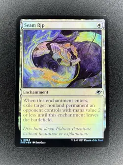 U 0034 Seam Rip FOIL Enchantment Uncommon EOE Edge of Eternities MTG NM - Image 1