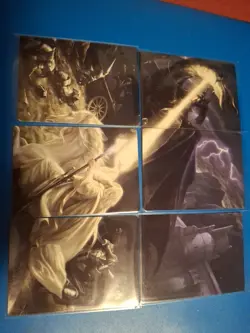 MTG - LOTR - Gandalf in the Pelennor Fields Scene Art Card Set - 6 card lot N.M - Image 2