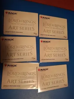 MTG - LOTR - Gandalf in the Pelennor Fields Scene Art Card Set - 6 card lot N.M - Image 3
