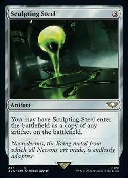1 x Sculpting Steel - Universes Beyond: Warhammer 40,000 - Light Play - MTG - Image 1