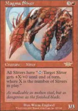 1 x Magma Sliver - Legions - Heavy Play - MTG - Image 1