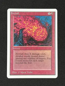 MTG FIREBALL Unlimited Edition Regular MT Common Magic The Gathering - Image 1