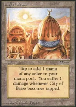 1 x City of Brass - Arabian Nights - Heavy Play - MTG - Image 1