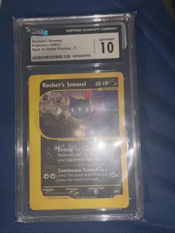 2003 Pokemon Best Of Game Promo Rocket's Sneasel #5 CGC 10 GEM MINT - Image 3