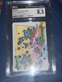 1998 Pokemon Japanbese Carddass Anime Ivysaur #71 CGC 8.5 - Image 1