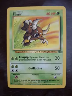 Pinsir 25/64 Jungle Regular LP light played 1999 pokemon game - Image 1