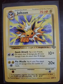 Jolteon 20/64 Jungle Regular NM near mint clean 1999 pokemon game - Image 1