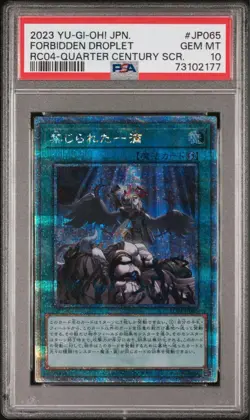 YuGiOh Forbidden Droplet 25th Anniversary Secret Rare PSA10 Collectors - Image 1