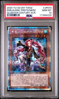 YuGiOh Emilia Dance Princess of the Nekroz 25th QCSE PSA10 Collectors Card - Image 1