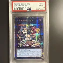 YuGiOh Evil Twin Lilla Alternate Art Prismatic Secret Rare PSA10 Collectors - Image 1