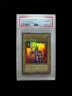 YuGiOh Jacks Knight LE4 003 Ultra Rare PSA10 Collectors Card - Image 1