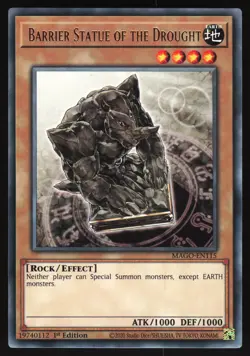 Barrier Statue of the Drought - MAGO-EN115 - Gold Rare - 1st Edition Yugioh - Image 1