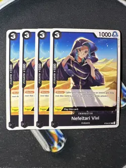 One Piece Card Game Nefeltari Vivi ST08-007 Starter Deck 8 English Playset Of 4 - Image 1