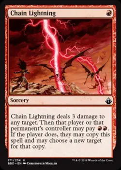 Chain Lightning - Light Play MTG Battlebond - Image 1