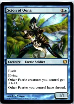 Scion of Oona 63/229 MTG Dissension Rare LP Faerie Creature Flash Flying Shroud - Image 1