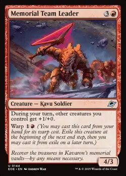 MTG Edge of Eternities *FOIL* U Memorial Team Leader #0144 - Image 1