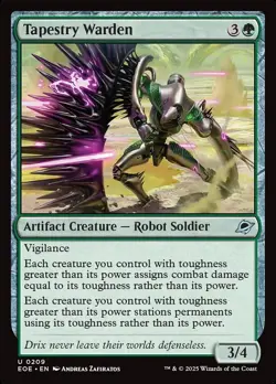MTG Edge of Eternities *FOIL* U Tapestry Warden #0209 - Image 1