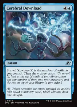 MTG Edge of Eternities *FOIL* U Cerebral Download #0048 - Image 1