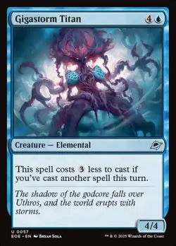 MTG Edge of Eternities *FOIL* U Gigastorm Titan #0057 - Image 1