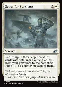 MTG Edge of Eternities *FOIL* U Scout for Survivors #0033 - Image 1