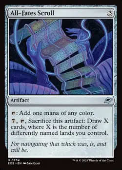 MTG Edge of Eternities *FOIL* U All-Fates Scroll #0234 - Image 1