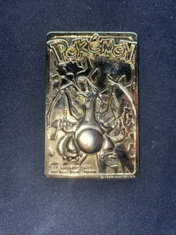 1999 Pokemon Charizard #6 24k Gold Plated Burger King Promo - Image 1