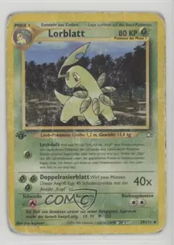 Bayleef German Pokemon Neo Genesis #29 2000 - Image 1