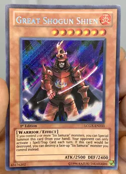 Yugioh Great Shogun Shien LCGX-EN233 Secret Rare 1st Ed LP w/Tracking - Image 1