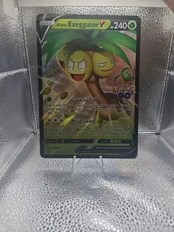 JUMBO Alolan Exeggutor V SWSH225 Black Star Promo Pokemon GO TCG Card OVERSIZED - Image 1