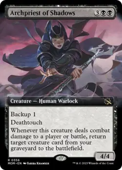 Archpriest of Shadows (Extended Art) -Foil Light Play MTG March of the Machine - Image 1