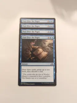 (4) Pore Over the Pages *PLAYSET* Shadows over Innistrad Regular NM MTG - Image 1
