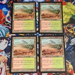 4× MTG Shivan Oasis 🇬🇧 Magic the Gathering Invasion OG Card Playset - Image 2