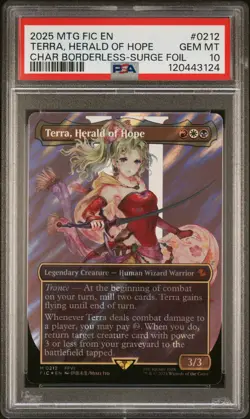 Terrra Herald of Hope SURGE FOIL 212 PSA 10 GEM MINT (MTG Final Fantasy 2025) - Image 1