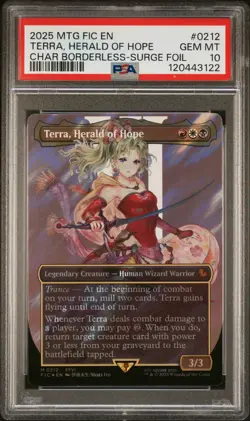 Terrra Herald of Hope SURGE FOIL 212 PSA 10 GEM MINT (MTG Final Fantasy 2025) - Image 1