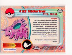 Nidorino Topps Chrome #33 Holo Pack Fresh Pokemon Card (C1) - Image 2