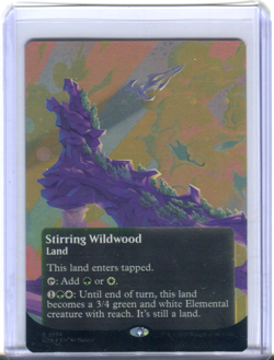 MTG Edge of Eternities STIRRING WILDWOOD ( Galaxy Foil Borderless Sight) R 0174 - Image 1