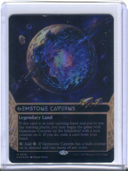 MTG Edge Of Eternities GEMSTONE CAVERNS (0016) (Borderless Foil Sights) M 0016! - Image 1