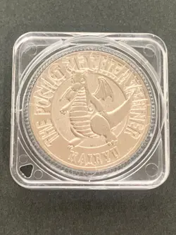 Dragonite NO.149 Pokemon Battle Coin Medal 1997 Japanese Pokemon RARE Silver - Image 1