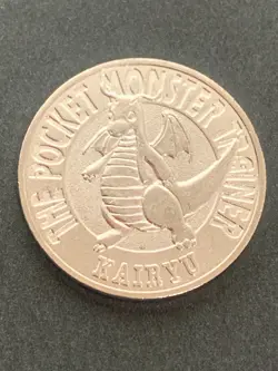 Dragonite NO.149 Pokemon Battle Coin Medal 1997 Japanese Pokemon RARE Silver - Image 3