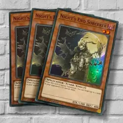 3 x Hisu-EN040 Night's End Sorcerer Rare 1ST Edition YuGiOh Collectors Card Mint - Image 1