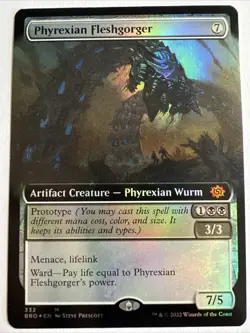 Phyrexian Fleshgorger Extended Art Foil, Mtg Single, The Brothers’ War, M 332 - Image 1
