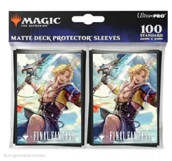 v2UltraPRO Deck Protector Sleeves MTG Final Fantasy Tidus, Yuna's Guardian 100ct - Image 1