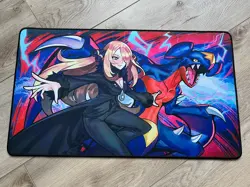 Manamoon Art Amanda Lapalme Pokemon cynthia garatina Rubber Playmat - Image 1