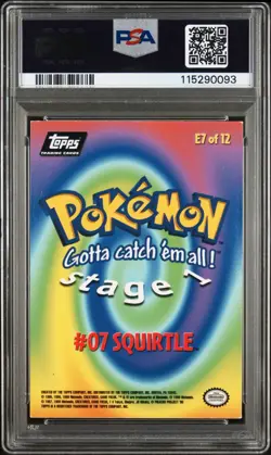 1999 Topps Pokemon Squirtle Movie Edition Foil #7 #E7 PSA 6 - Image 2